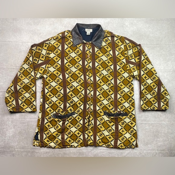 Shermarke Vintage Coat Adult One Size Gye Nyame Ghana Adrinka Symbol Collared - Picture 1 of 16